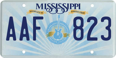 MS license plate AAF823