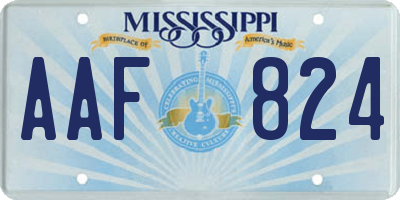 MS license plate AAF824