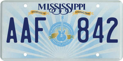 MS license plate AAF842