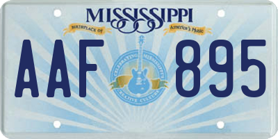 MS license plate AAF895