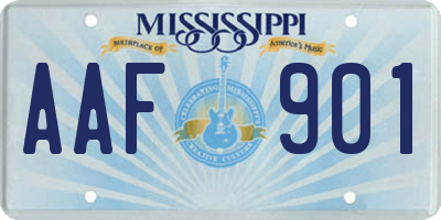 MS license plate AAF901