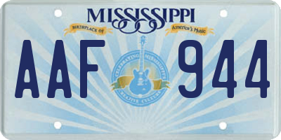 MS license plate AAF944