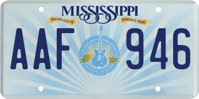 MS license plate AAF946