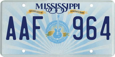 MS license plate AAF964