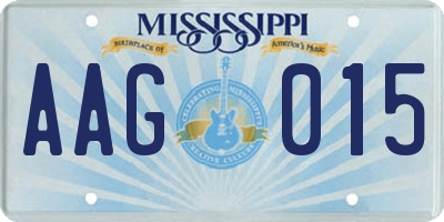 MS license plate AAG015