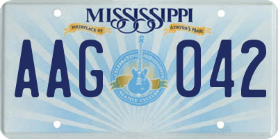 MS license plate AAG042