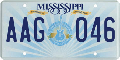 MS license plate AAG046