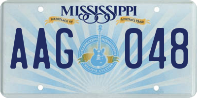MS license plate AAG048