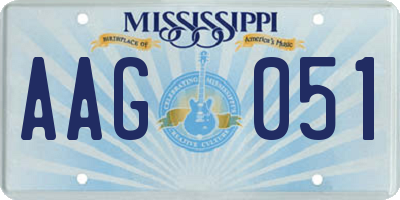 MS license plate AAG051