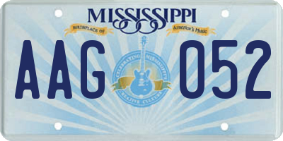 MS license plate AAG052