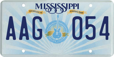 MS license plate AAG054