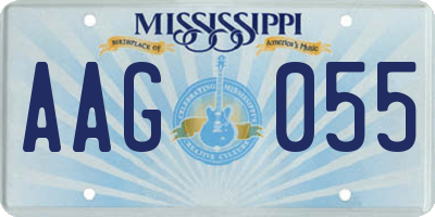 MS license plate AAG055