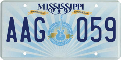 MS license plate AAG059