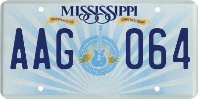 MS license plate AAG064