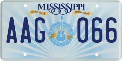 MS license plate AAG066