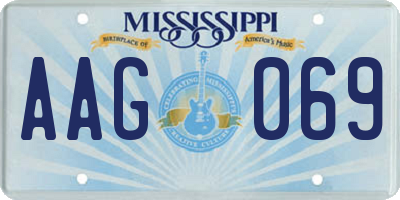 MS license plate AAG069