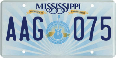 MS license plate AAG075