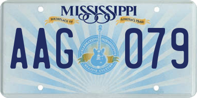 MS license plate AAG079