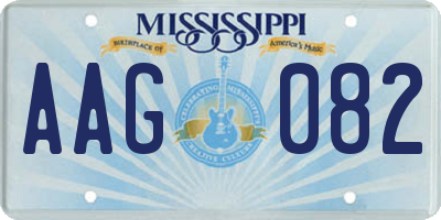 MS license plate AAG082