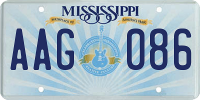 MS license plate AAG086