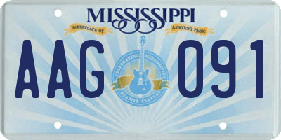 MS license plate AAG091