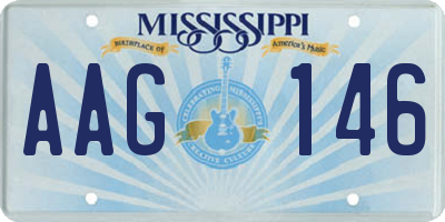 MS license plate AAG146