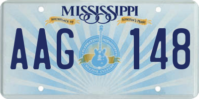 MS license plate AAG148