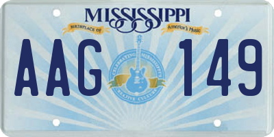 MS license plate AAG149