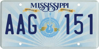 MS license plate AAG151