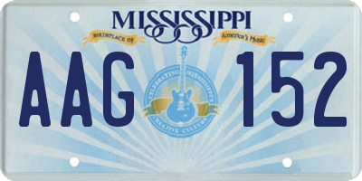 MS license plate AAG152