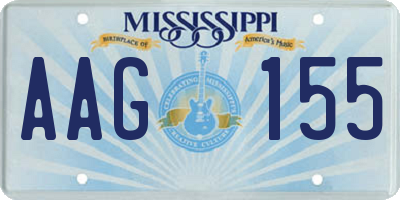 MS license plate AAG155