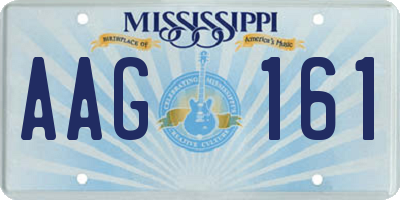 MS license plate AAG161