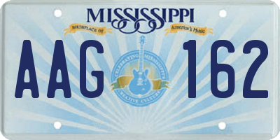 MS license plate AAG162