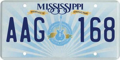 MS license plate AAG168