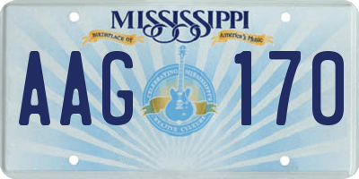 MS license plate AAG170