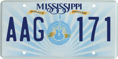 MS license plate AAG171