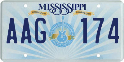 MS license plate AAG174