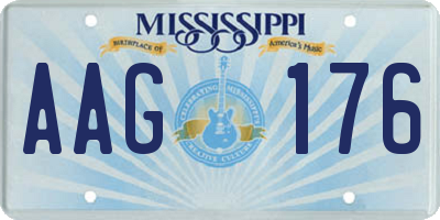 MS license plate AAG176