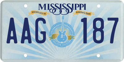 MS license plate AAG187