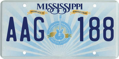 MS license plate AAG188