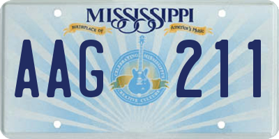 MS license plate AAG211