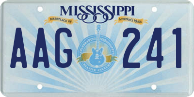 MS license plate AAG241