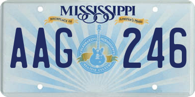 MS license plate AAG246