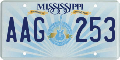 MS license plate AAG253