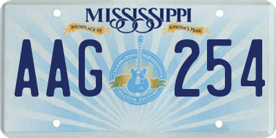 MS license plate AAG254