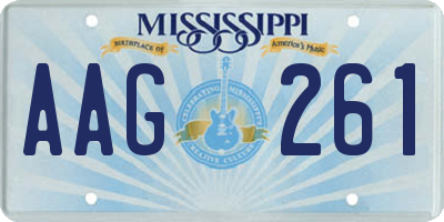 MS license plate AAG261