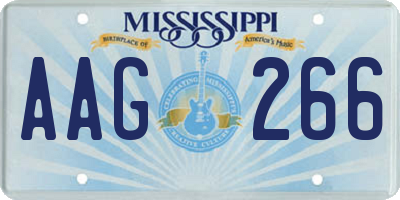 MS license plate AAG266