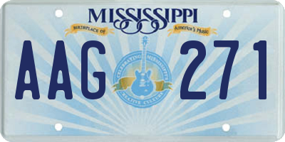 MS license plate AAG271