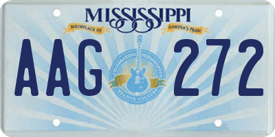 MS license plate AAG272