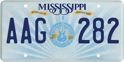 MS license plate AAG282